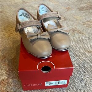 Capezio Kids Tan Mary Jane Tap Shoes